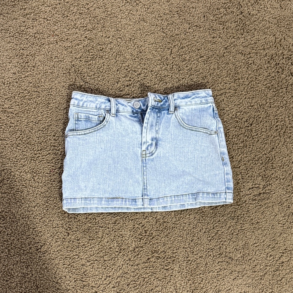 RSQ Light Blue Denim Mini Skirt.